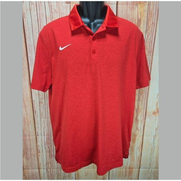 Nike Dri-Fit Red Polo Shirt Large - Picture 1 of 7